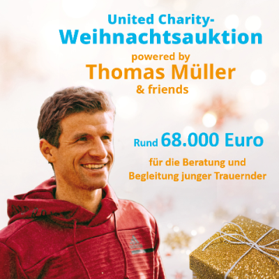 Gesamterlös der United Charity-Weihnachtsauktion powered by Thomas Müller & friends