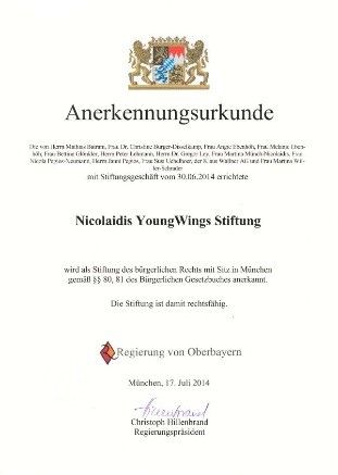Nicolaidis YoungWings Stiftung_rechtsfähige Stiftung